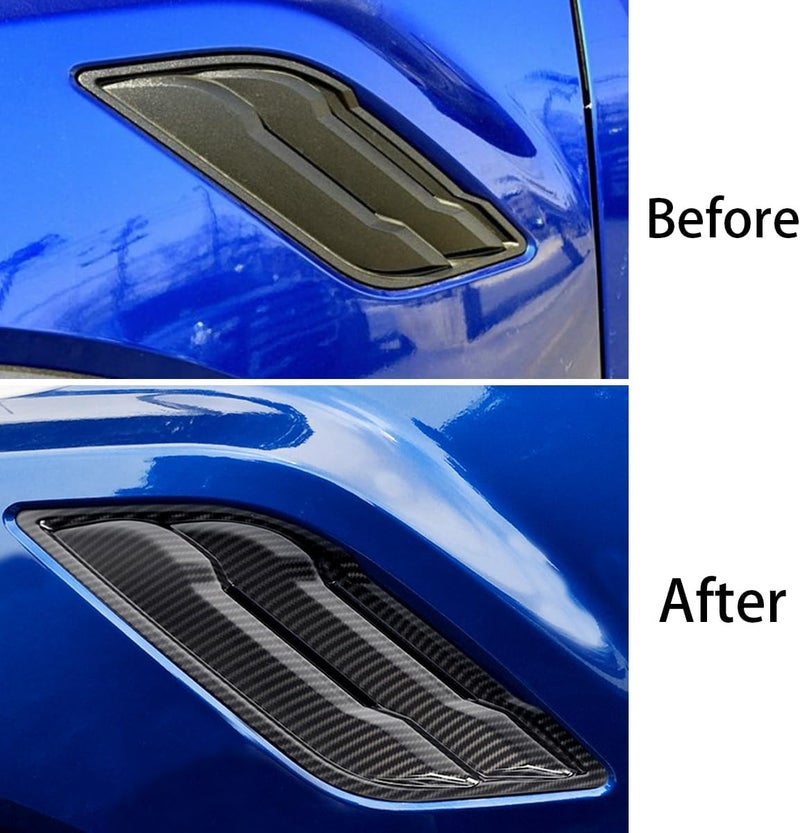 Keptrim for F-150 Raptor ABS Carbon Fiber Front Fender Air Outlet Vent Cover Trim for Ford F150 2015-2020, 2pcs - Image 2